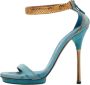 Gucci Vintage Pre-owned Suede sandals Blue Dames - Thumbnail 1