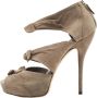 Gucci Vintage Pre-owned Suede sandals Gray Dames - Thumbnail 1