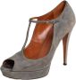 Gucci Vintage Pre-owned Suede sandals Gray Dames - Thumbnail 1