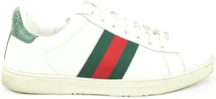Gucci Vintage Stoffen Sneakers Authentiek Italiaans Ontwerp White Dames