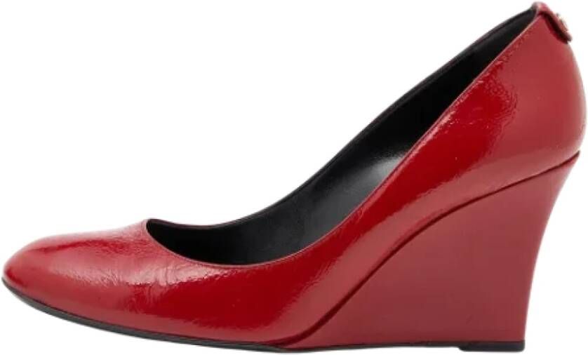 Gucci Vintage Tijdloze rode lakleren sleehakken Red Dames