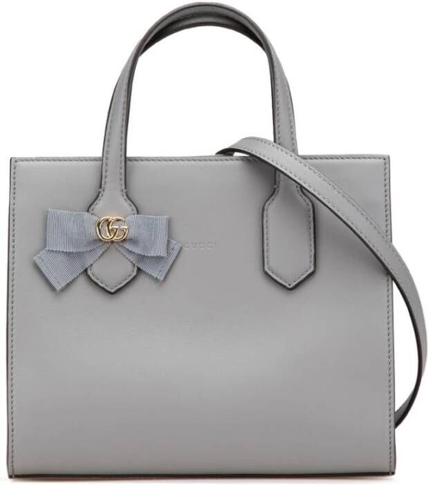 Gucci Vintage Tweedehands GG Boog Top Handvat Leren Tas