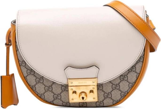 Gucci Vintage Tweedehands Hangslot Kleine Schoudertas