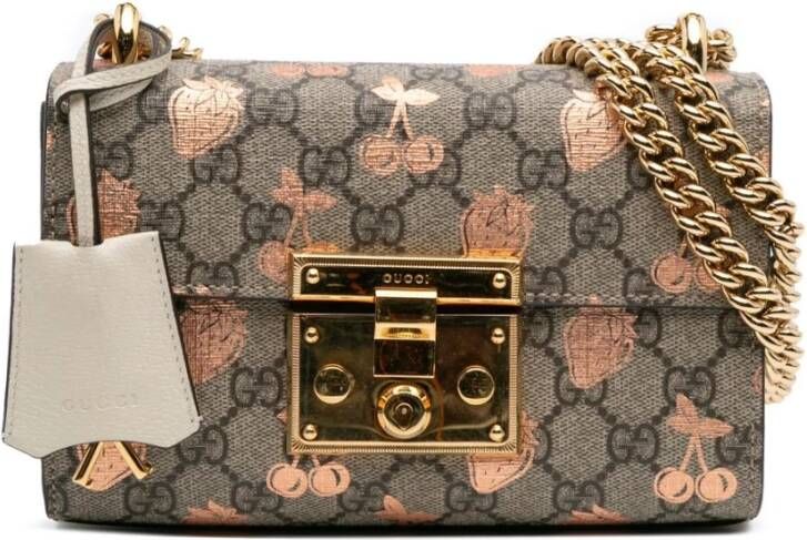 Gucci Vintage Tweedehands hangslot kleine schoudertas