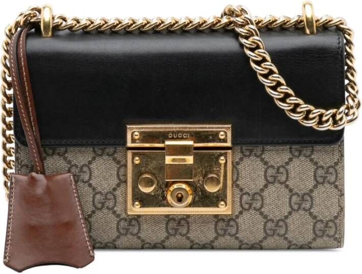 Gucci Vintage Tweedehands hangslot schoudertas