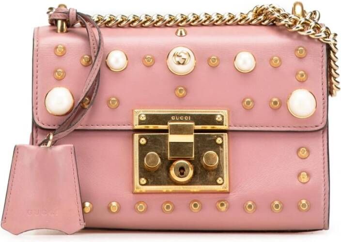 Gucci Vintage Tweedehands hangslot schoudertas