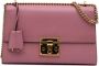 Gucci Vintage Tweedehands leren handtas met kettingriem en slotsluiting - Thumbnail 1
