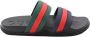 Gucci Web Stripe Slide Sandalen in Zwart Multicolor Heren - Thumbnail 1