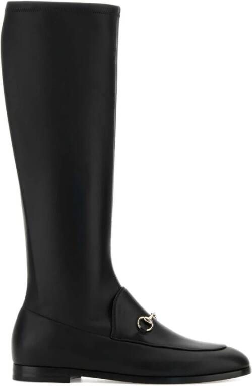 Gucci Zwarte Horsebit Detail Kniehoge Laarzen