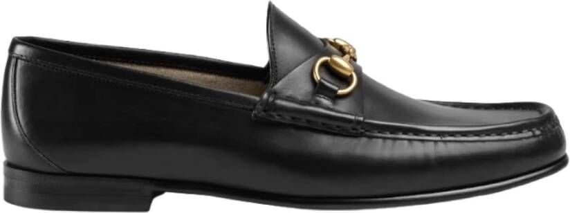 Gucci Zwarte leren Horsebit loafers