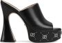 Gucci Zwarte leren platform sandalen met studs - Thumbnail 1