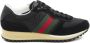 Gucci Zwarte Monogram Sneakers Rood Groen Web - Thumbnail 1