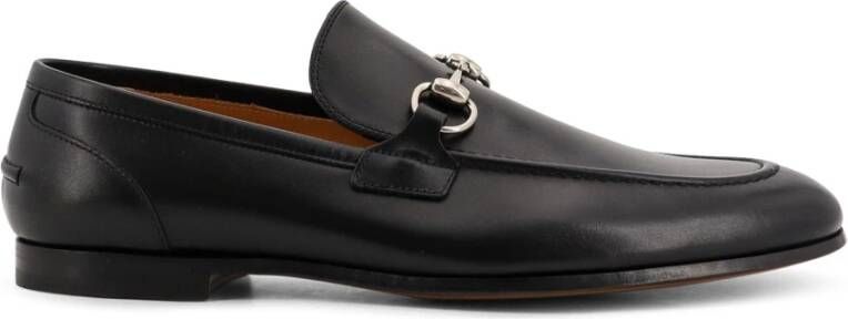 Gucci Zwarte platte schoenen met iconische horsebit
