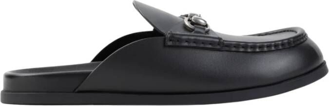 Gucci Zwarte Rhein Mule Schoenen Black Heren