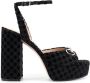Gucci Zwarte Sandalen met GG Logo Detail - Thumbnail 1