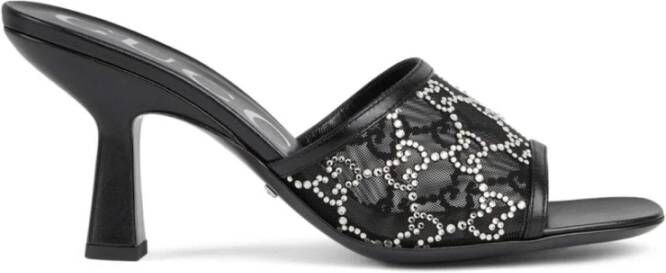 Gucci Zwarte sandalen met kristallen Black Dames