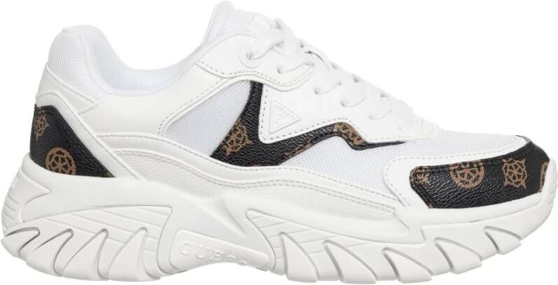 Guess Abstract Multicolor Veterschoenen White Dames