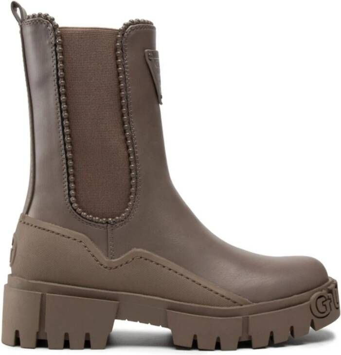 GUESS NAHALLA hoge chelsea boots met studs bruin - Foto 2
