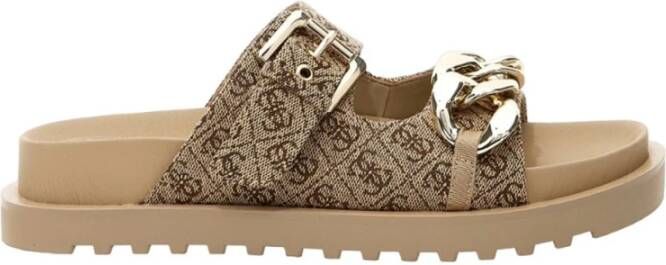 Guess Beige Casual Textiel Dames Sandalen Beige Dames