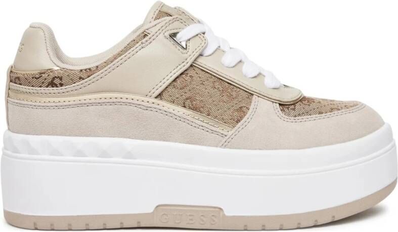 Guess Beige Low Top Sneakers Flpr2Dfal12