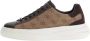 Guess Beige Sneakers 4G Logo Suede Inserts Beige Heren - Thumbnail 11