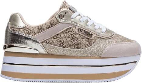 Guess Beige Sportieve Instap Sneakers met Veters Multicolor Dames - Foto 9