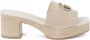 Guess Beige Suède Plateau Blokhak Sandalen Beige Dames - Thumbnail 13