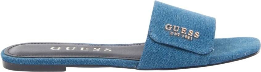 Guess Blauwe Classic Est Dames Sandalen