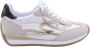 GUESS Skroll suède sneakers ecru goud - Thumbnail 3