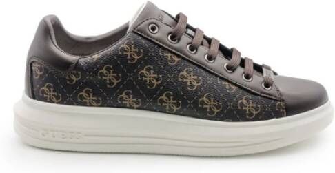 Guess Bruine herenschoenen van polyurethaan met logo-details Bruin Heren