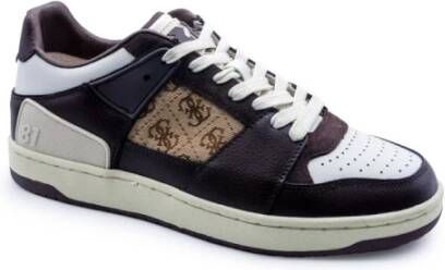 Guess Bruine leren sneakers Fmjsawfap12 Brown Heren - Foto 4