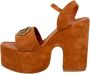 Guess Bruine Platform Sandalen met Gesp Brown Dames - Thumbnail 8