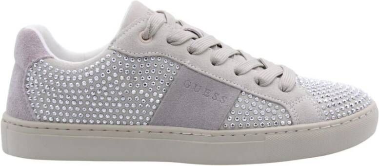 GUESS Toda suède sneakers met studs grijs - Foto 2