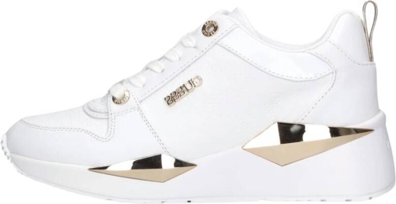 Guess Chunky sneaker Tallyn wit goud White Dames