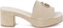 Guess Beige Suède Plateau Blokhak Sandalen Beige Dames - Thumbnail 7