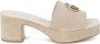 Guess Beige Suède Plateau Blokhak Sandalen Beige Dames - Thumbnail 5