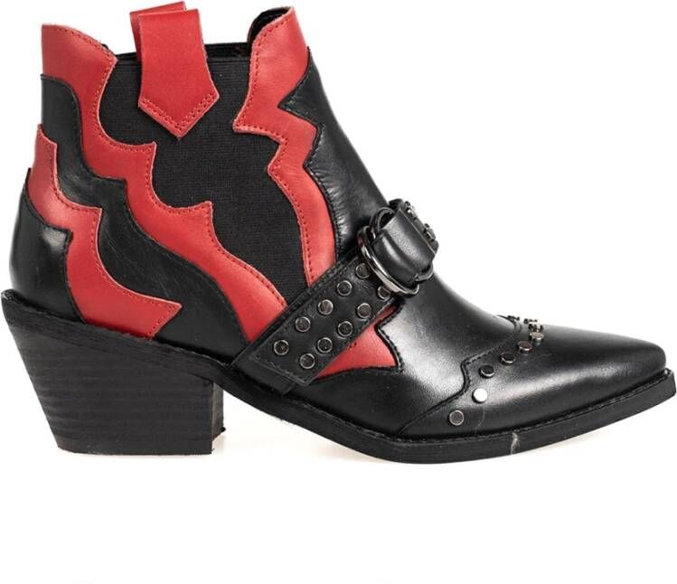 Guess Comfortabele Instaplaarzen met Cowboyhak en Jetversieringen Black Dames
