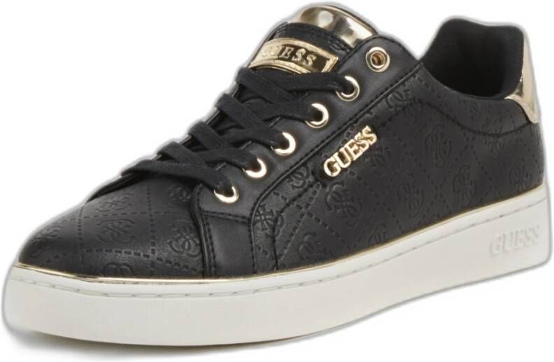 Guess Dames actieve lederen sneakers Zwart Dames