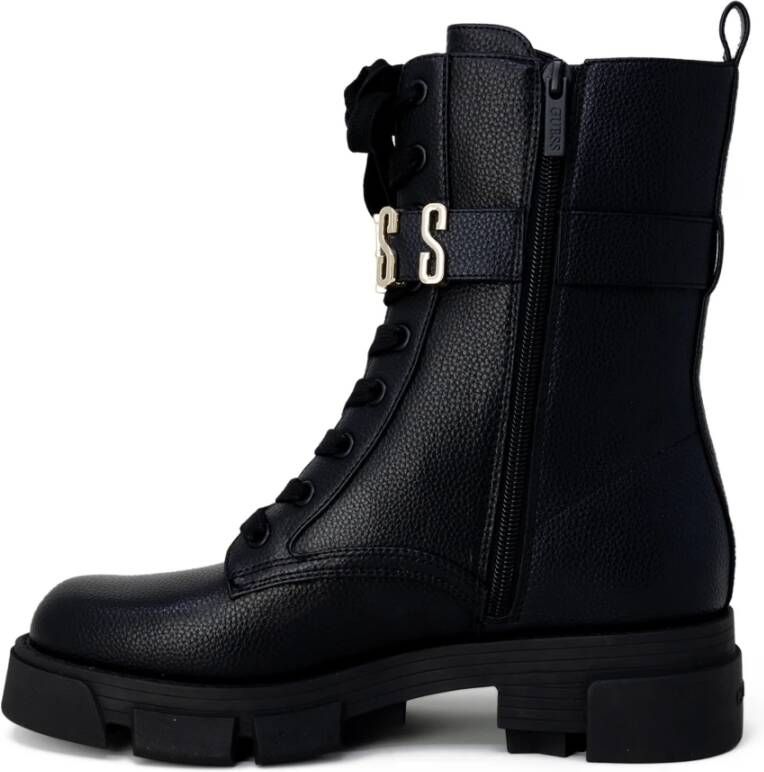 Guess Anfibio Leren Laars met Carrarmato-zool Black Dames - Foto 6