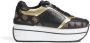 Guess Zwarte en bruine PU-schoenen voor dames met gouden details Zwart Dames - Thumbnail 13