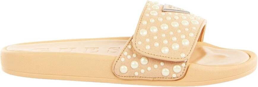 Guess Dames Slide Sandalen Nude Claquette