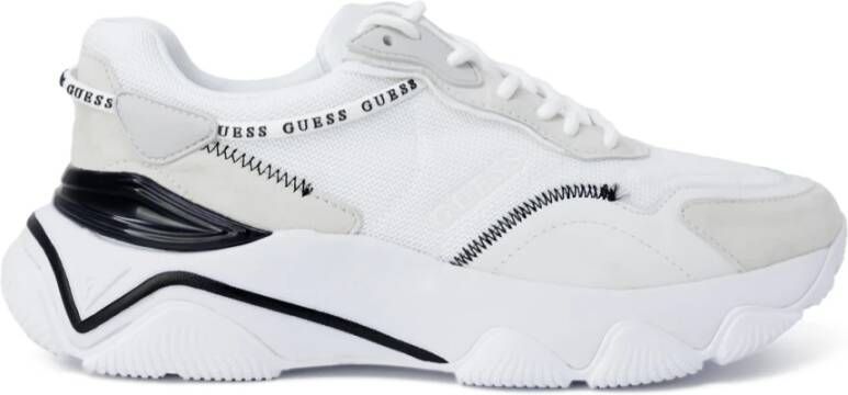 GUESS Slip-On Sporty Lace-Up Sneakers with Rubber Sole Wo White - Foto 3