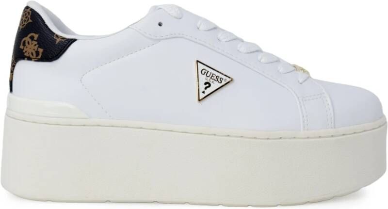 Guess Witte PU Sneakers Flpwllele12 White Dames