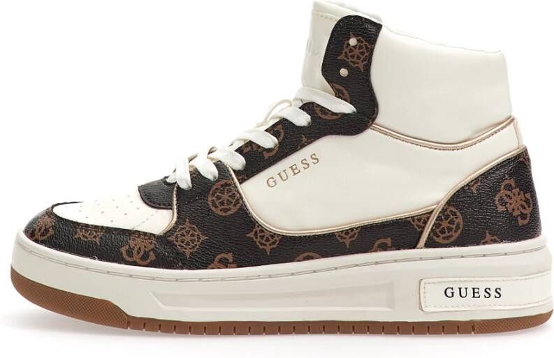 GUESS Dames Sneakers Tullia Witte Hoge Sportieve Schoenen - Foto 2