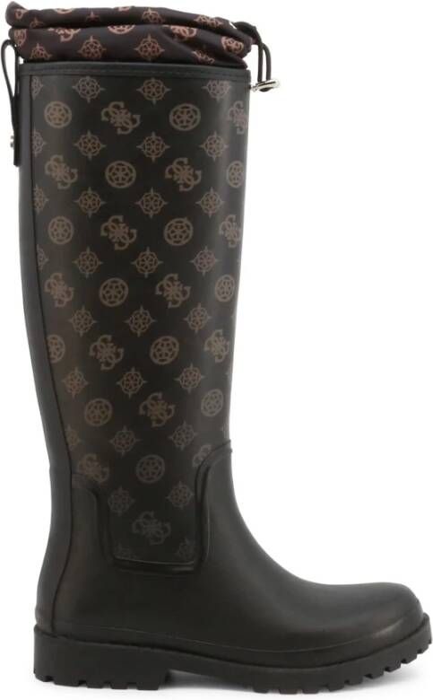 Guess Dameslaarzen van Rubber voor Herfst Winter Bruin Dames