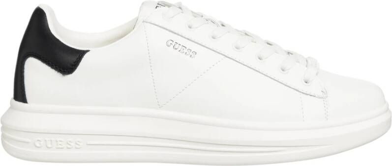 Guess Heren Vibo Carryover leren sneakers White Heren