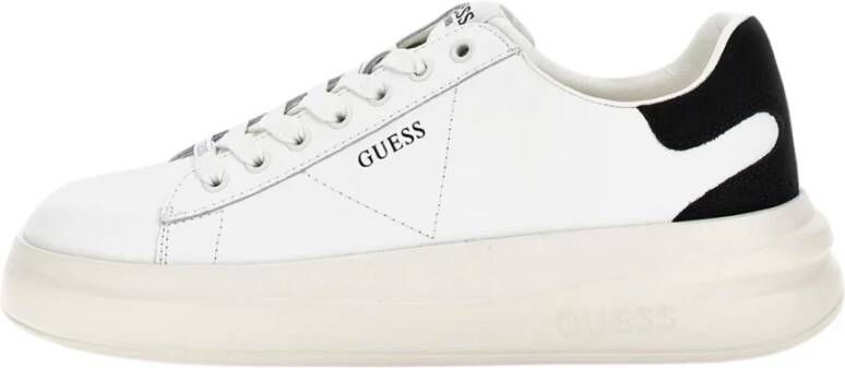 Guess Lage leren sneakers Wit Blancs White Dames