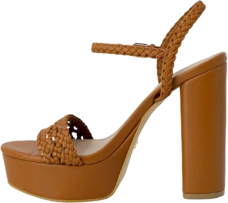 Guess Elegante Hoge Hak Sandalen Brown Dames