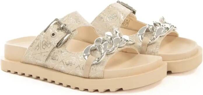 Guess Slippers met sierketting model 'FATEMA' - Foto 5