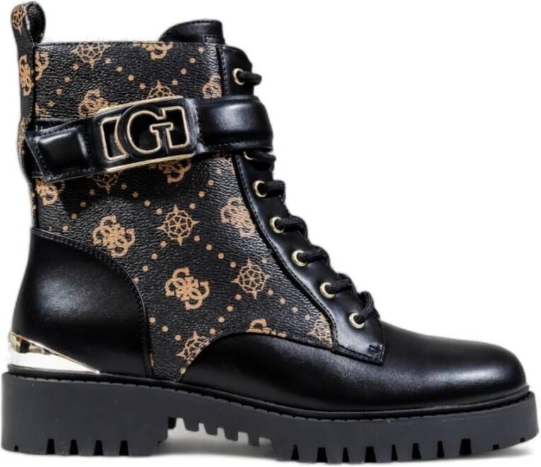 Guess Enkellaarzen met monogram en reliëfaccenten
